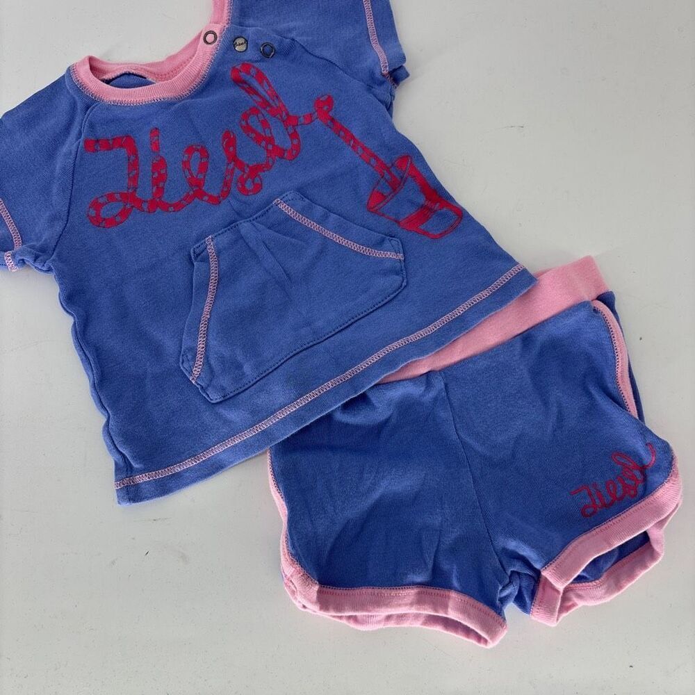 Diesel baby girl matching outfit  purple pink baby girl 3 mo